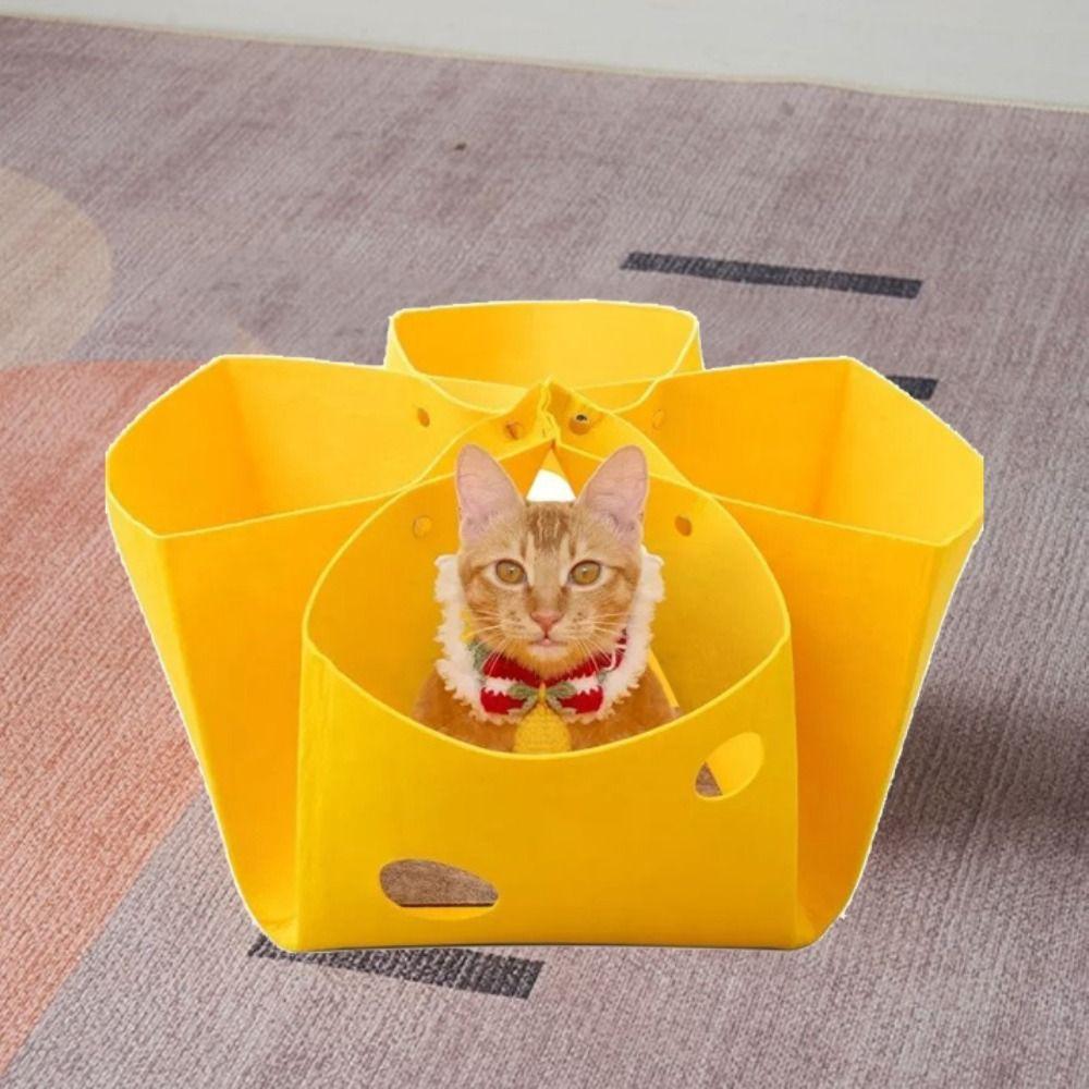 Foldable Cat House Deformable Cat Tunnel Mat Pet Supplies Cat Nest  All Seasons