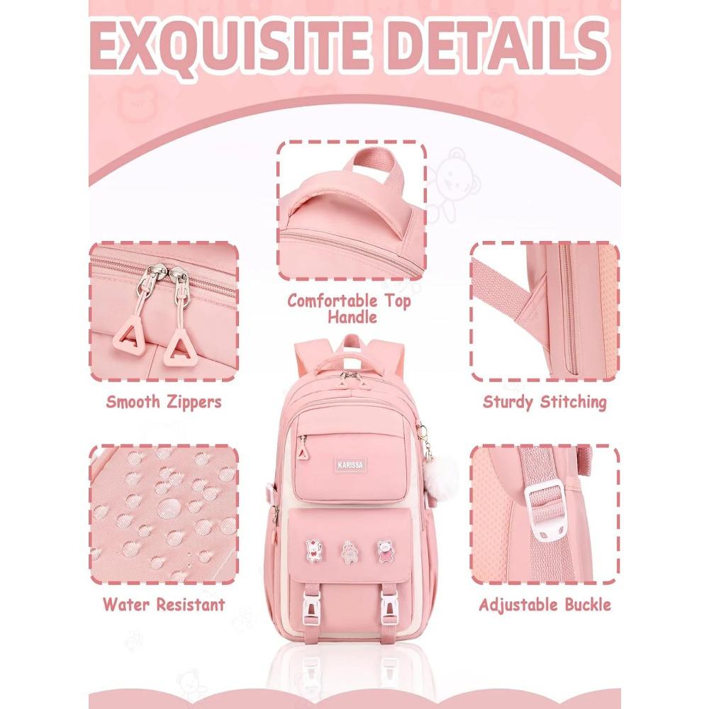 Mädchen Rosa Schultasche College Rucksack Rucksack Für Teenager Frauen Kinder Weibliche Schultasche Primäre Hohe Bagpack Teens Kind