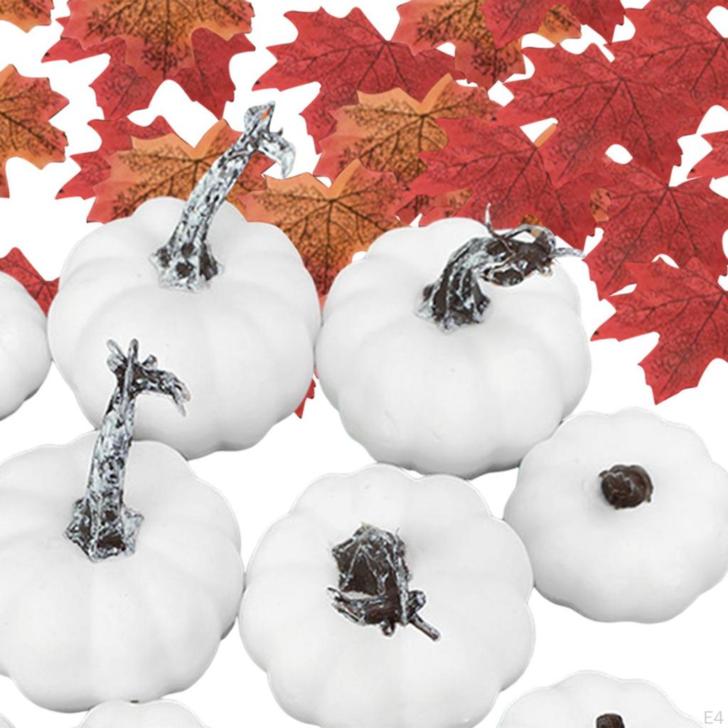 12 Pieces Fake Pumpkins Model Artificial Foam Small for Halloween