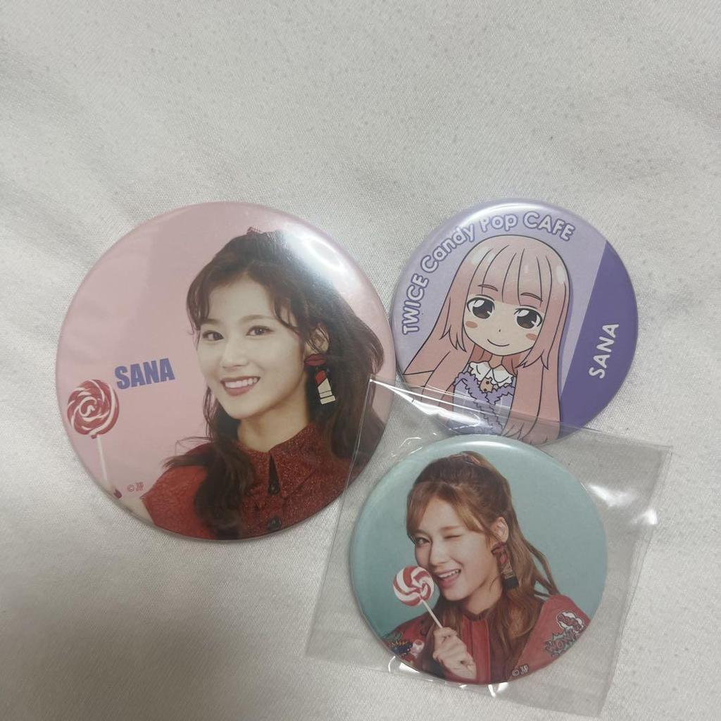 [USED] TWICE Sana Candypop Can Badge Complete