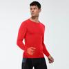 Men's Solid Color Long Sleeve Compression Sport Shirt - Sweat-Wicking, Quick-Drying, Elastic Fitness Running Top