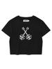 KIRSH Union Jack Crop T-Shirt [Black]