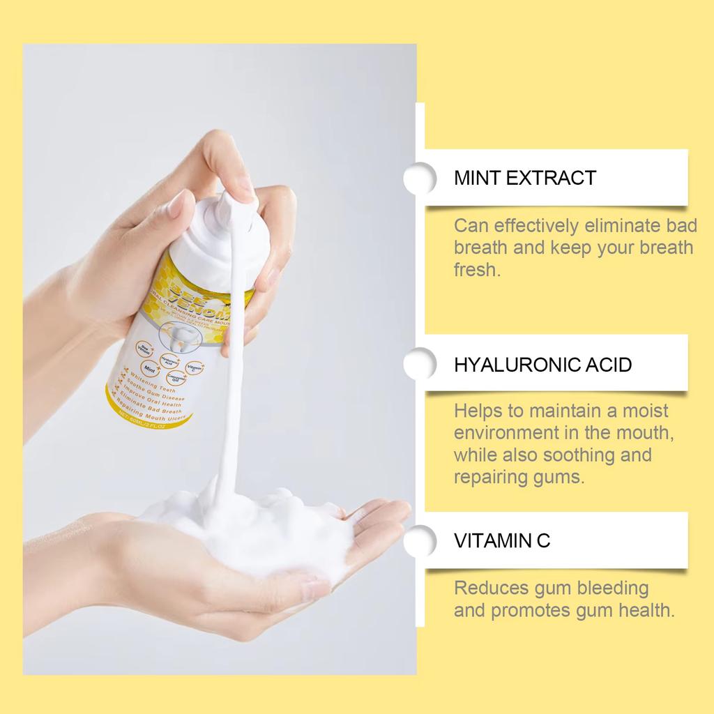 Bee Venom Foam Mousse Toothpaste Teeth Whitening Removing Yellow Teeth Stains Cleaning Tooth Stain Oral Fresh Tooth Care Product