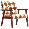 Day and Night - Day and Night White and Brown Genuine Goat Leather Armchair