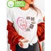 European Size Women'S Valentine'S Day Book Lover T-Shirt - Pink Heart & Book Graphic Print "Read Your Heart Out"