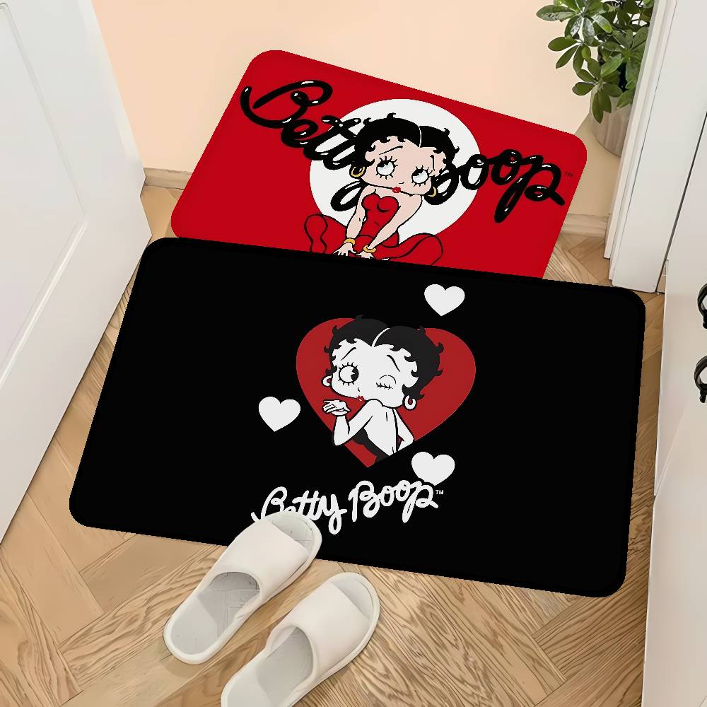 Cute B-betty B-boop Floor Mat INS Style Soft Bedroom Floor House Laundry Room Mat Anti-skid Household Carpets