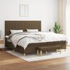 3137344 vidaXL Divan Bed with Mattress Dark Brown 200x200 Cm