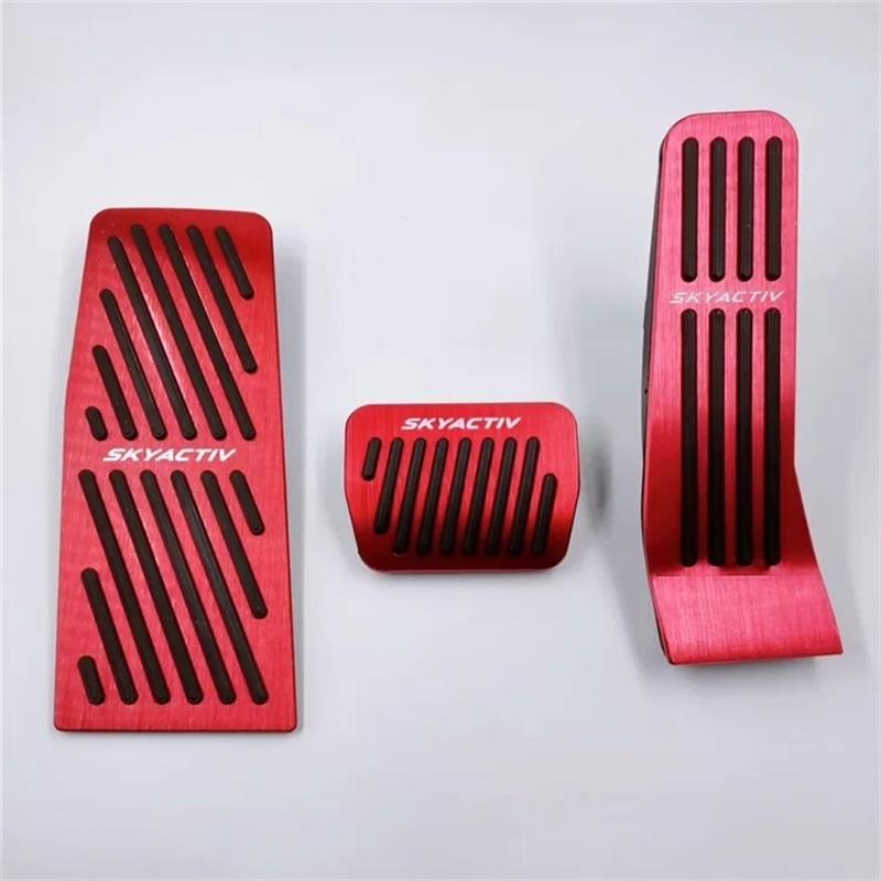 For Mazda 3 CX-30 CX50      2024 Aluminum Car Accelerator Pedal Cover Gas Brake Rest Foot Non-Slips Sticker