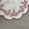 Yousheng Embroidered Placemat Washable Durable Canvas Dining Mat 38cm Olive Branch Embroidery Table Mat Heat Resistant Non-Slip Table Protector for