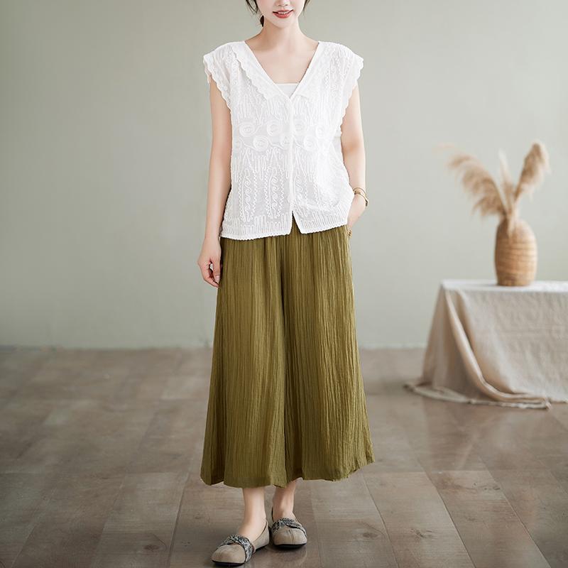 DIMANAF 2025 Summer Women O-Neck Lace Short Cardigan White T-Shirt Basic New Fashion Tops Tees Casual Loose