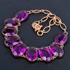 Pink Amethyst Gemstone Jewelry, Handmade Copper Necklace, Gorgeous Oval Shape Women Jewelry For Women