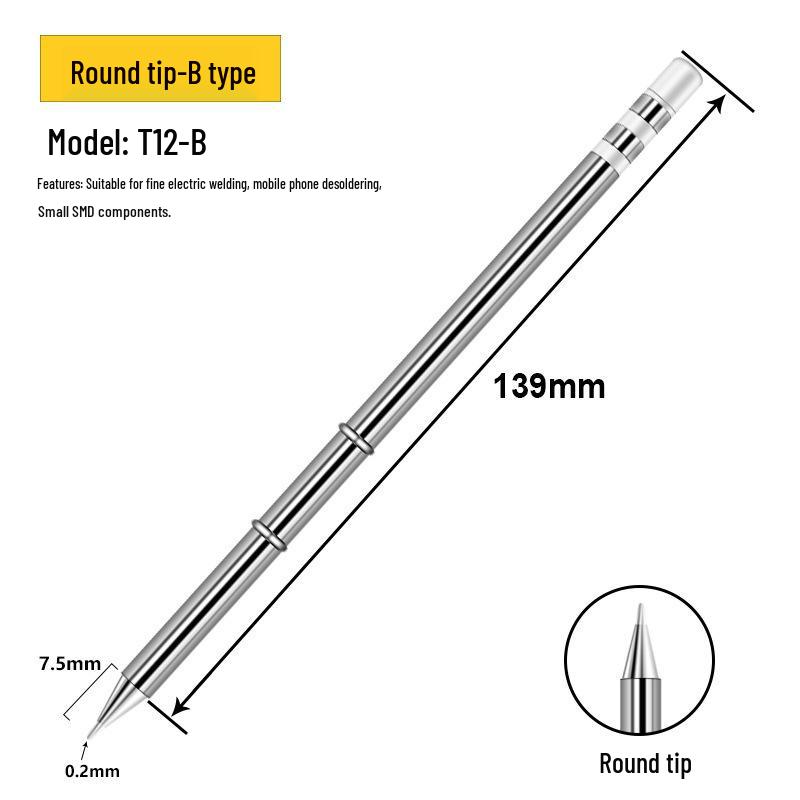 

Cabbage White Light T12 Soldering Iron Tip: Drag, Flying Wire, Pointed, Horseshoe, Knife Tips for FX951.