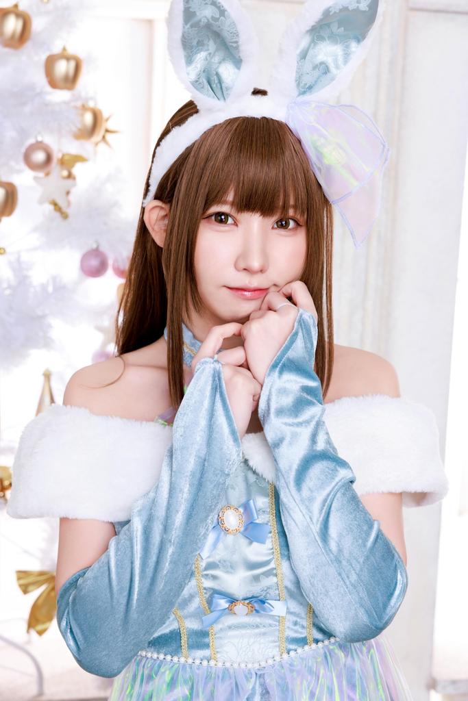 Clearstone Cherievere Frozen Bunny Christmas Cosplay Costume for Women (Blue)