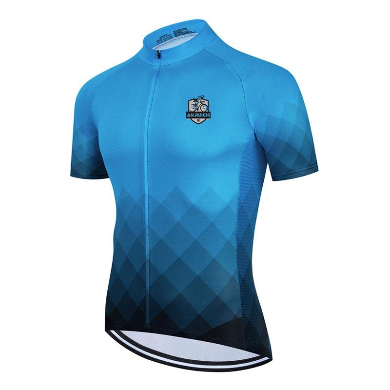 Maillot Cyclisme Homme - Manches Courtes - Race Fit, Dos 3 Poches, Full Zip - Multicolore - Neuf