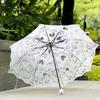 Transparent Love Flower Girl Umbrella Large Bride Umbrella Kids Sun Umbrella  for Photo Prop