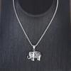 Indian Elephant Silver Chain Necklace 325