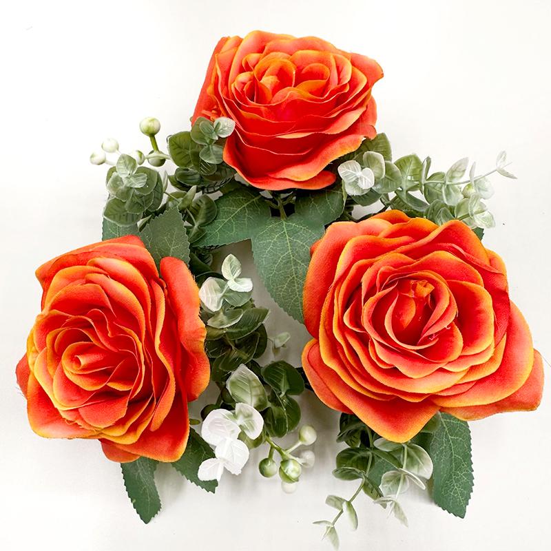 

Венок Подсвечник Гирлянда Искусственный Цветок Розы Венок Для Подсвечника Декор Свадьба Рождество Украшение Центрального Стола оранжевый