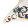 Musiclily SSS Golpeador Pre-cableado Alnico 5 Humbucker Tamaño Simple para Guitarra Eléctrica Strat 4P Perla Blanca Envejecida Pro-SE ST-DPHA