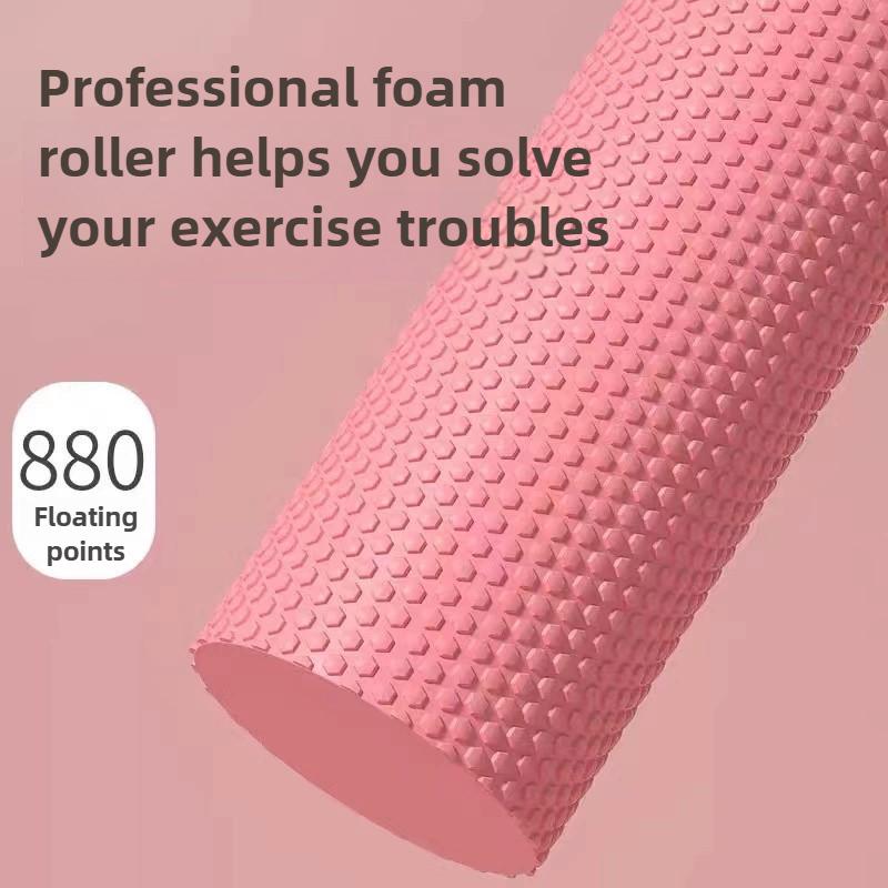 Yoga Roller Round EVA Foam Cylinder Hexagonal Roller for Pilates Exercise Enhanced Home Workouts Diameter 9.6cm Length 30cm