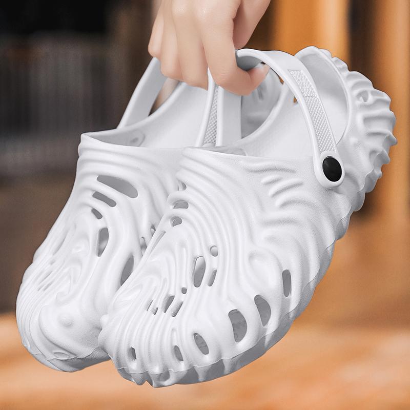 Vară, nou cuplu exploziv, amprentă digitală, culoare solidă, bărbați, femei, sandale respirabile, pantofi de înot pentru bărbați