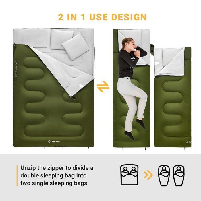 Spací pytel - Kingcamp - Oxygen - 190/220 cm - 2,8 kg - Vodotěsný