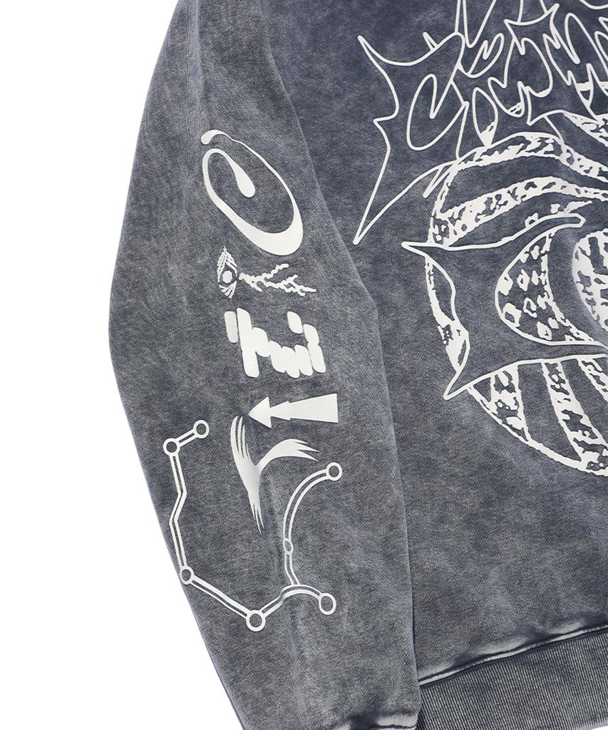 CRITIC Wormhole Snow Dyeing Sweatshirts Charcoal