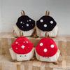 Healing Cartoon Star Mushroom School Bags Soft Lightweight Plush Flip Cover Corduroy Girl's Backpack Campus Commuting Backpack