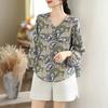 DIMANAF 2026 Women Plus Size New Summer Beach Blouse Shirt Thin Casual Lady Tops Tees Print Shirts Loose