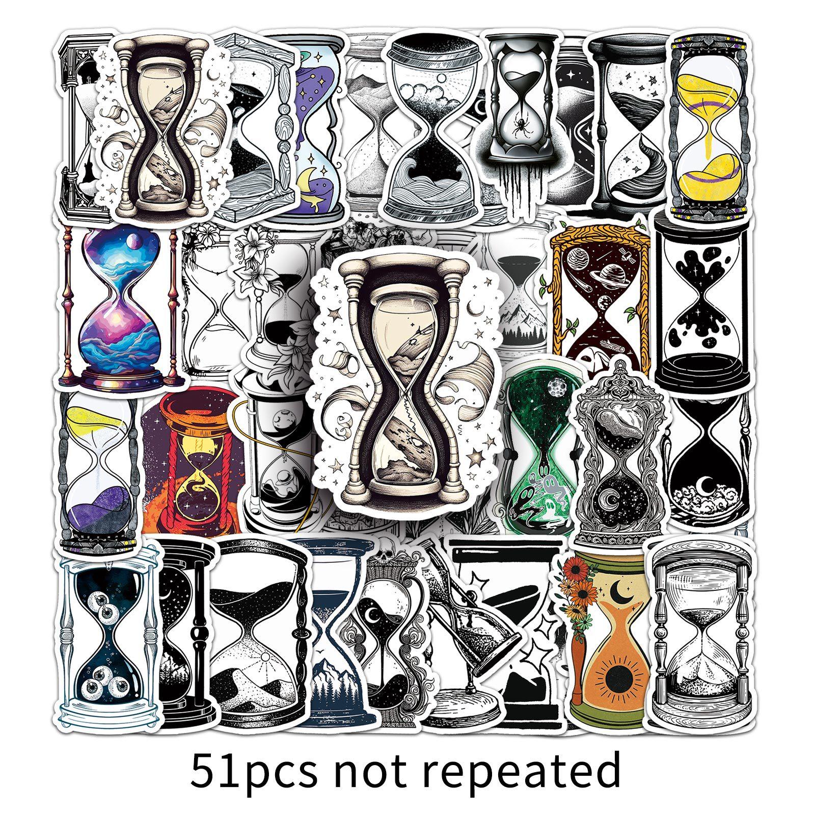 

51 песочные часы граффити наклейки персонализированные креативные модные декоративные чехлы для мобильных телефонов водонепроницаемые наклейки для чашек и чемоданов