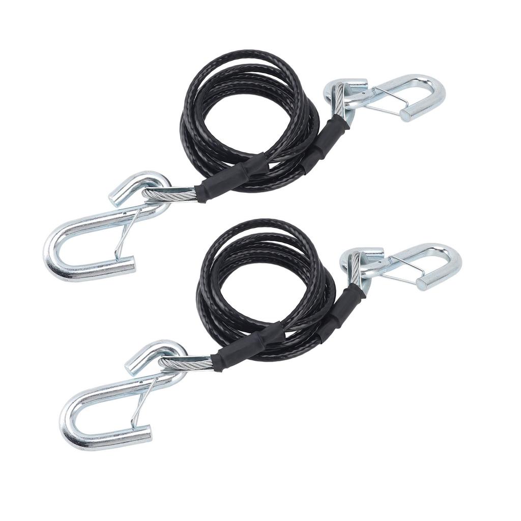 1 Pair Trailer Safety Cable 7 Feet BX88196 7500 Lbs Load Capacity Trailer Coiled Safety Chains