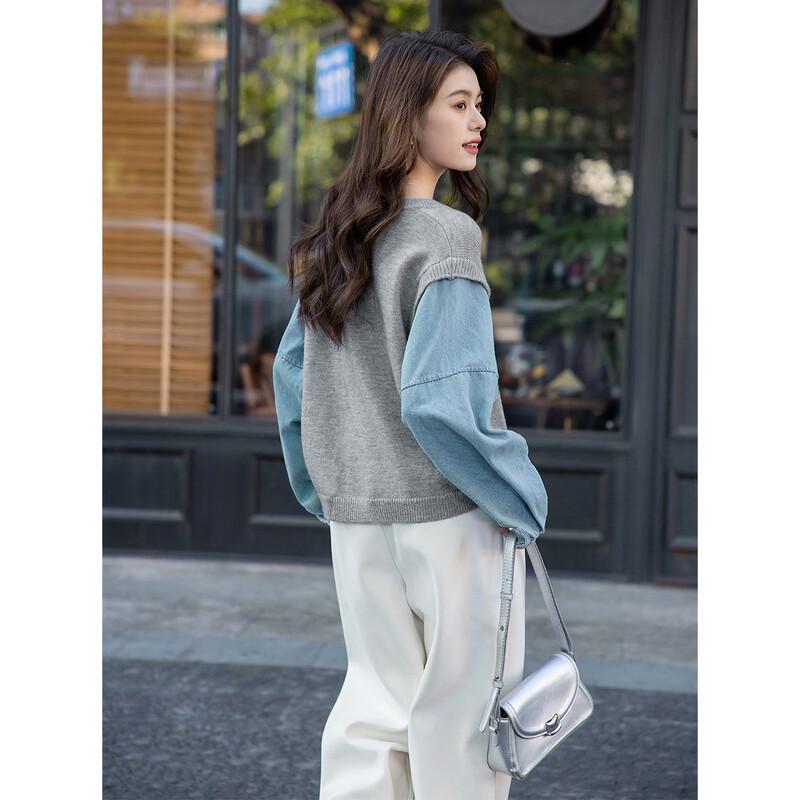 Moka Na Women's MKNJD2797 Long Sleeve Knit Sweater