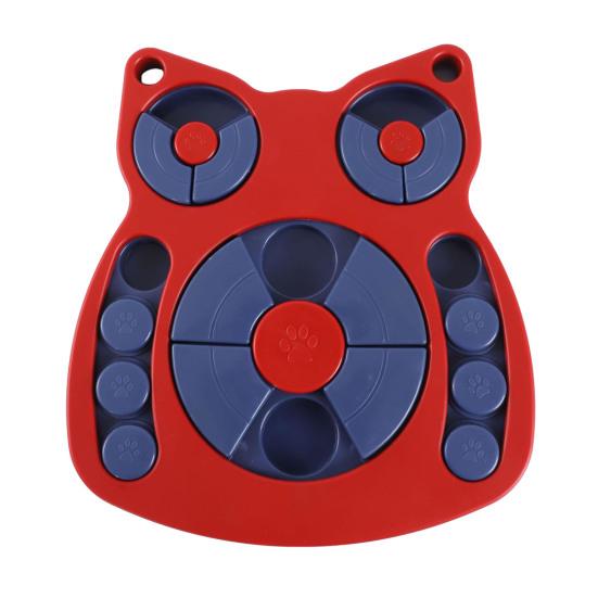 

Интерактивная головоломка для собак, медленная кормушка, умная стимуляция для собак, дозатор лакомств, миска для медленного кормления домашних животных, игрушка для обогащения от скуки A красный