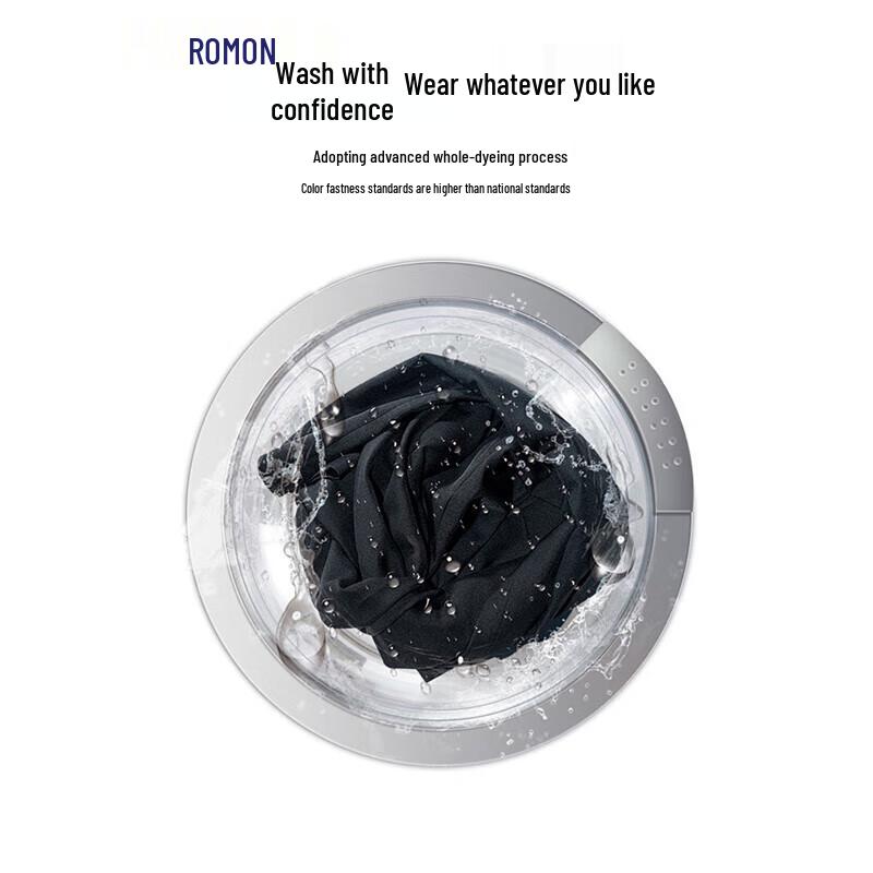 Luomeng Men's Ice Silk Straight Fit Business Casual Trousers