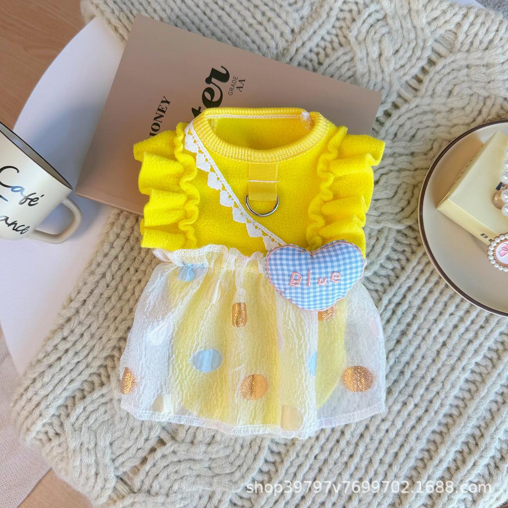 Summer Pet Thin Bubble Skirt Pet Clothing Breathable Cat Sunscreen Teddy Dog Vest Dog Clothes for Small Dogs
