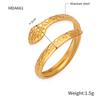 Trendy Openable Gold Snake Shape Titanium Steel Couple Ring - Non-fading, Light Luxury, French Retro Style
