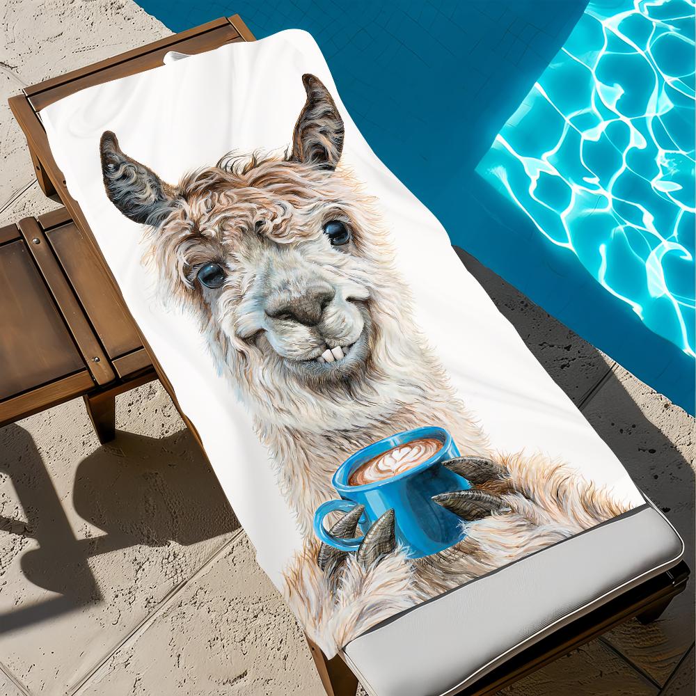 

coffee animal Towel Beach Quick Dry Soft Pool Towels Gift for Travel Gym Shower Camping sports W40*H60(CM)