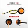 TL-03 10 PCS 3/4” Round Clearance  Front Rear Side Indicator Bullet Marker Light for Truck RV Car Bus Trailer Van Caravan Boat (12V, Amber)