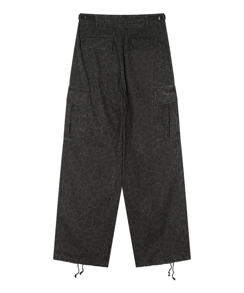 SUNDAY FRUIT MARKET W) Daisy Cargo Denim Pant Charcoal