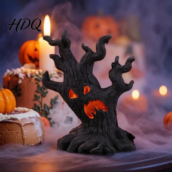 Twisted Branch Demon Ornament Halloween Miniature Tree Demons Ornaments Resin Micro Landscape Figures Dark Niche Festival Scene Building Accessory