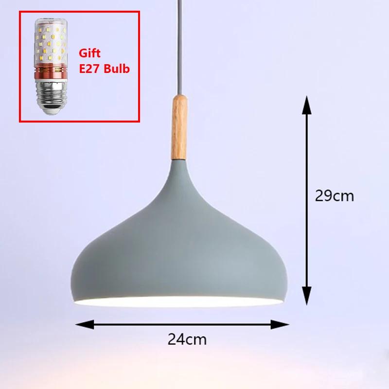 Multicolour Lustre Lamps Pendant Lights Restaurant Wood Hanging Lighting Light Fixtures Modern E27 LED Loft Hanglamp