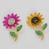 Elegant for Women Fashion Gift Sunflower Plant Jewelry Clothes Accessories Brooch Pin Lapel Pin