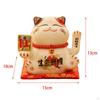 Chinese Cat Ornaments Animal Figurine Ceramic Waving Craft Sculpture Statue for Garden Indoor