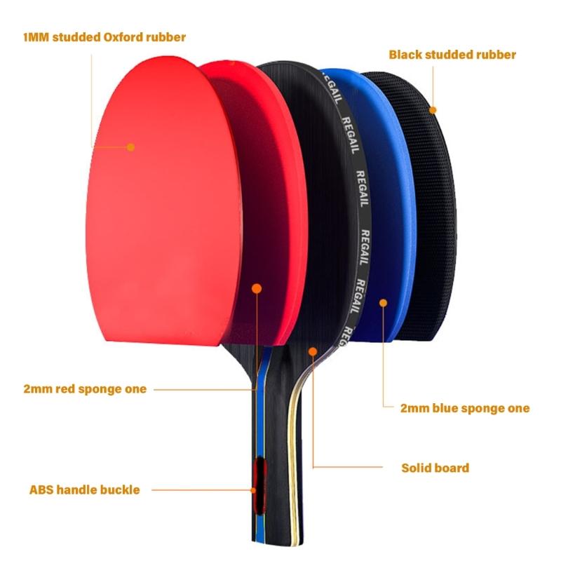 Pingpong Training Bat Rubber Racket Table Tennis Handle for Improving Table Tennis Pingpong Bat Table Tennis Paddle Set
