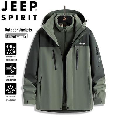 JEEP SPIRIT Men's Autumn/Winter 3-in-1 Outdoor Jacket
