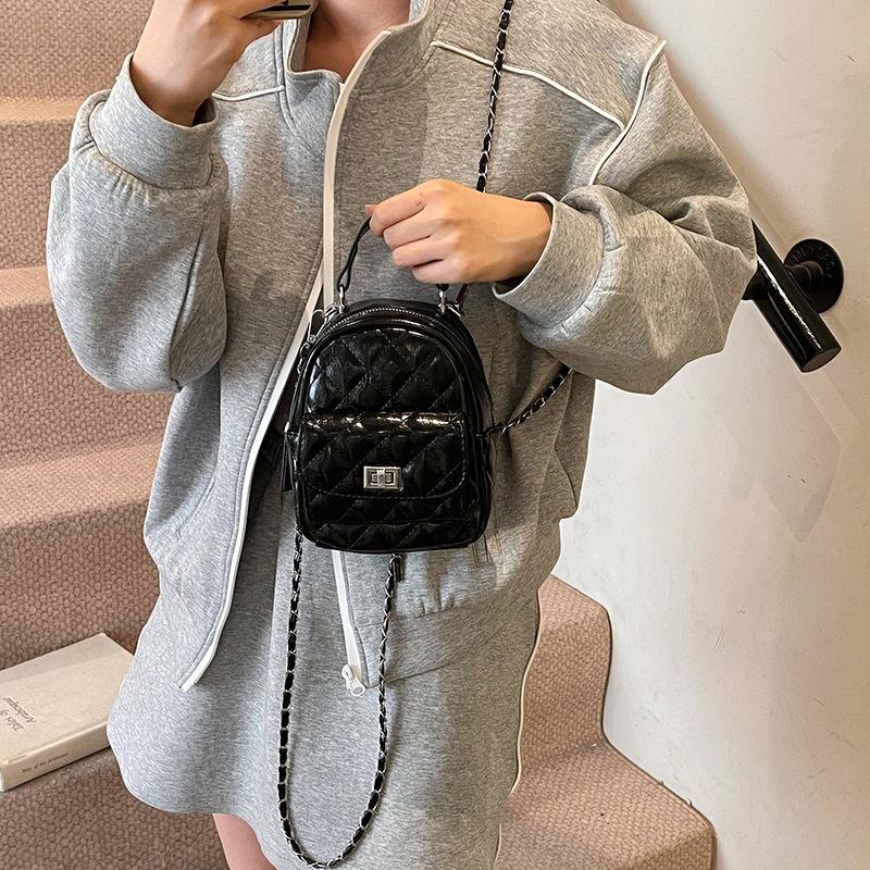 New Fashion Niche Popular Diamond Backpack Versatile Multi-purpose Single Shoulder Double Shoulder Women's Bag