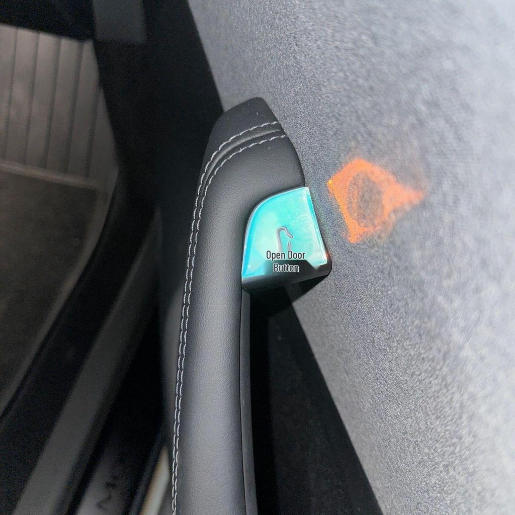 Tesla Model 3/Y Luminous Door Button Reminder Stickers - Interior Modification