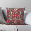 Shakhrisyabz Suzani Uzbek Embroidery Square Pillowcase Polyester Linen Velvet Pattern Zip Decor Room Cushion Case