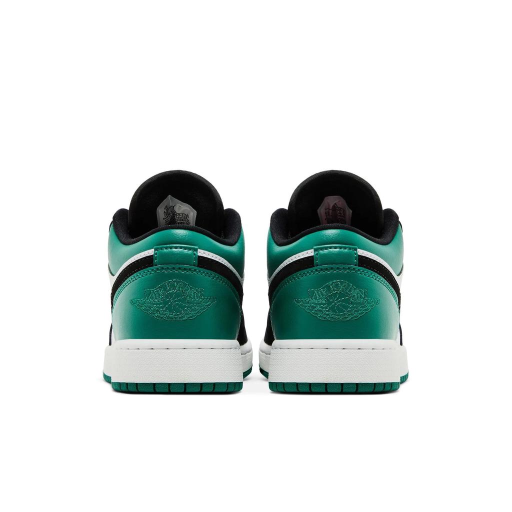 Air Jordan 1 Low Grade School 'Mystic Green' (Unisex) White / Black / Mystic Green Kids' Basketball Shoes 553560 113