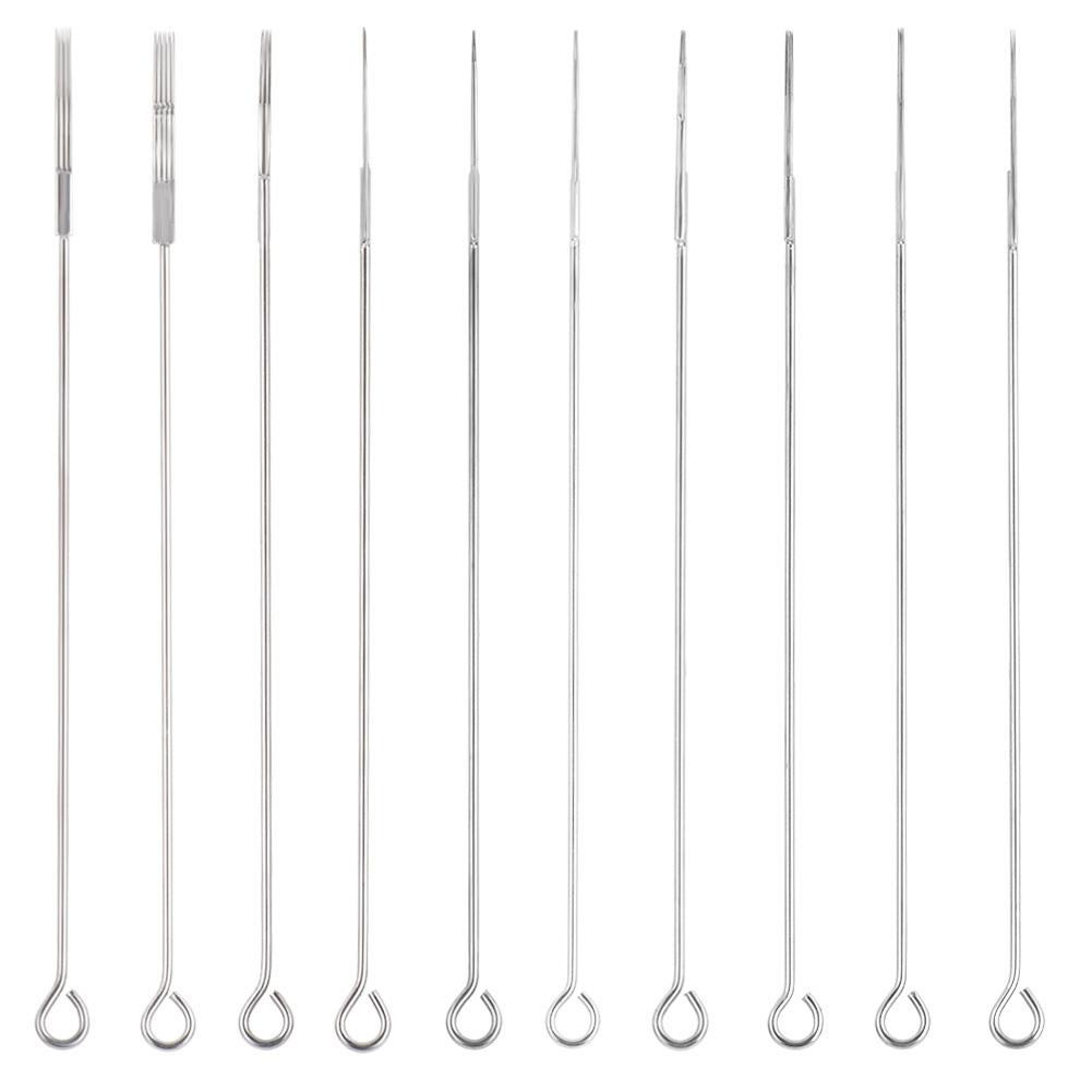 50pcs Assorted Disposable Stainless Steel Sterilized Tattoo Needles Mixed 10sizes