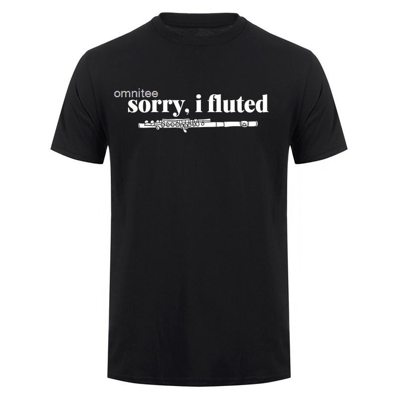 Flute Patent T Shirts Flutist Flautist Cool Music Player Gift Short Sleeve Cotton Summer Style Tshirt HJ134